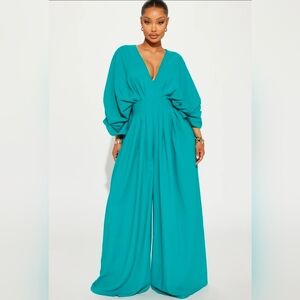 Elegant Teal Jumpsuit